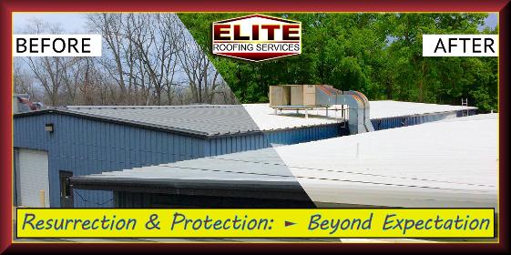 Resurrection & Protection: ► Beyond Expectation: Conklin Metal Roof Restoration System Merged Before and After Photos.